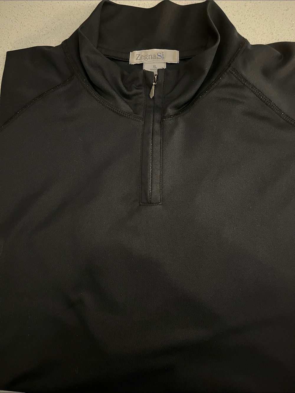 Ermenegildo Zegna Sport Men's Black Quarter-Zip Sweater